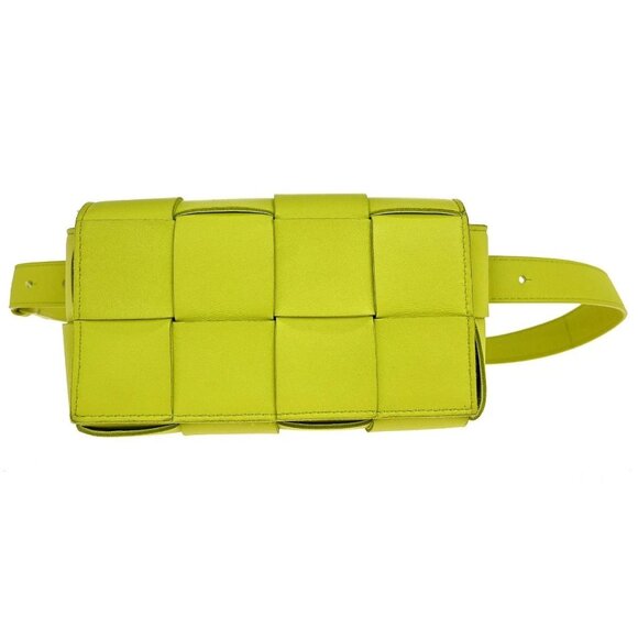 Bottega Veneta Handbags - BOTTEGA VENETA GREEN INTRECCIATO WAIST BUM BAG B09242743K NQ01440
